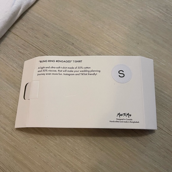 NEW Miss to Mrs “Bling Ring #Engaged” T-Shirt - Picture 4 of 4